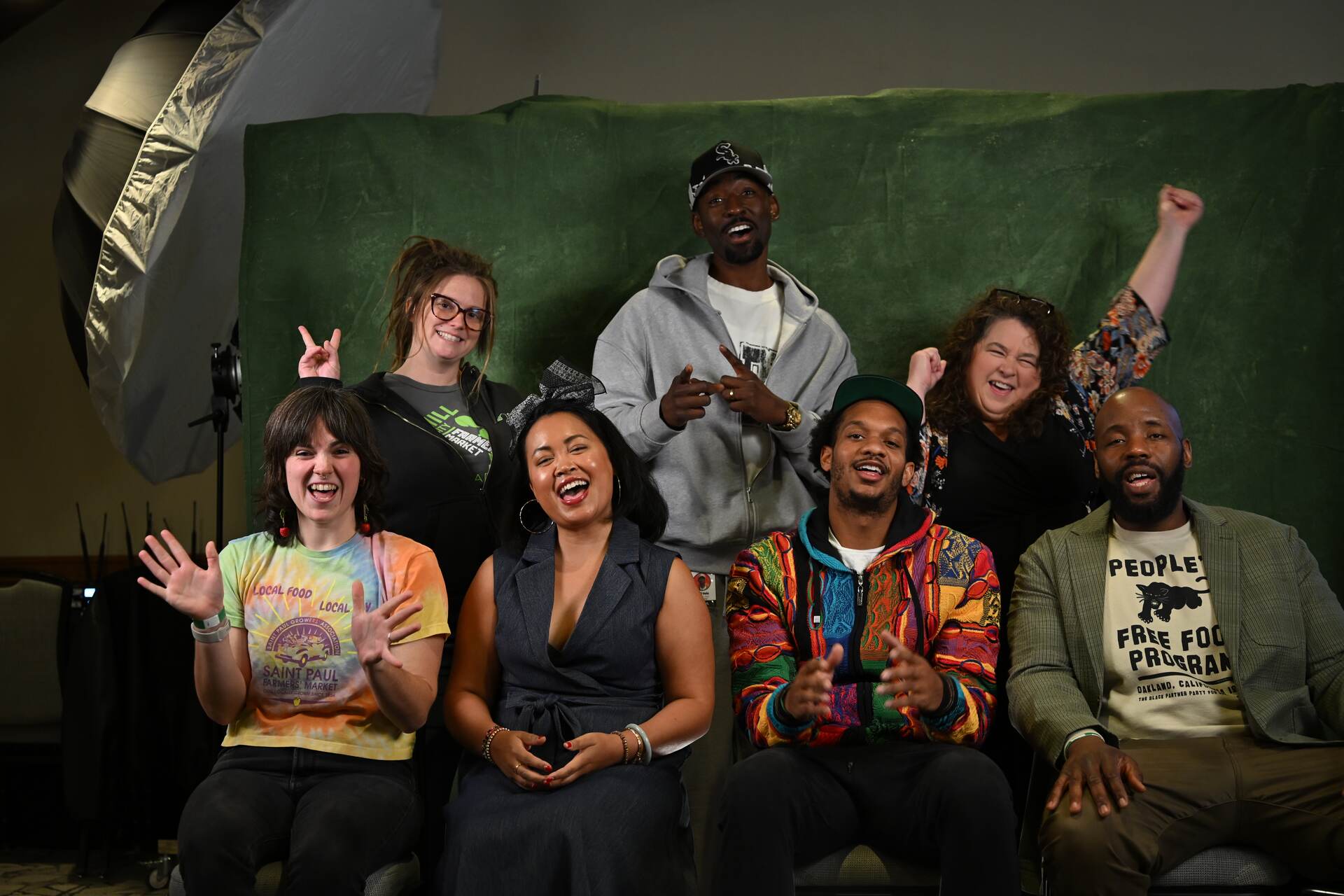 Grow Your Green cohort and guests on the talk show set