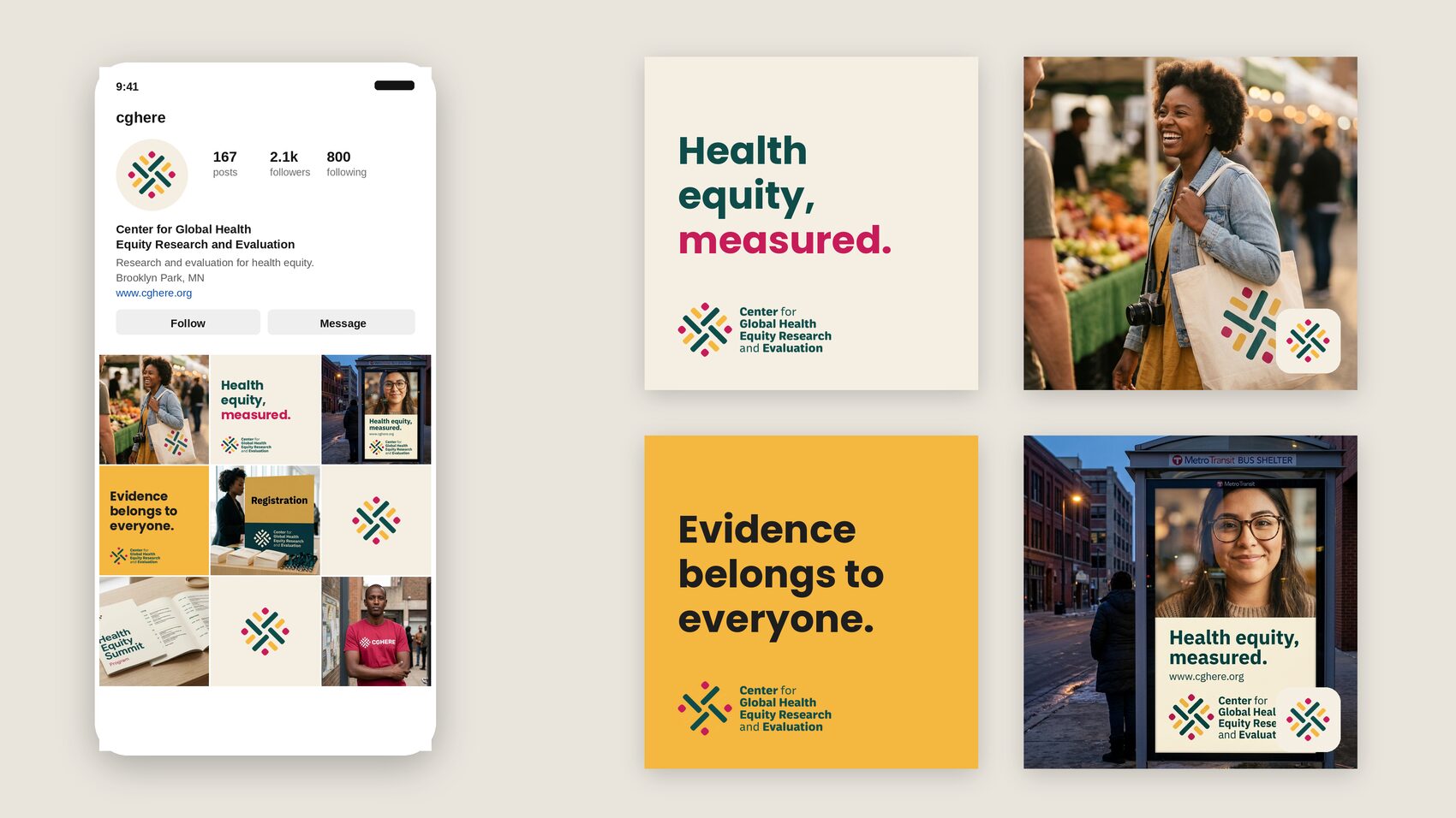 CGHERE social media system, profile and post templates